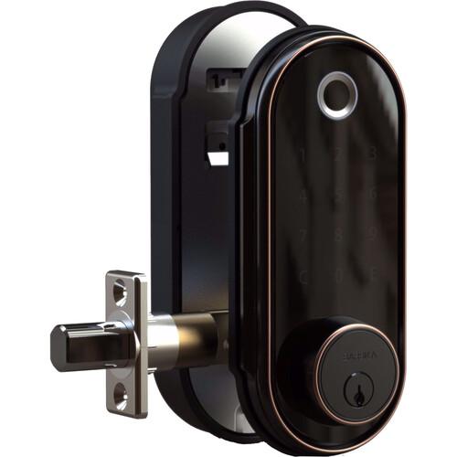 Barska EA13580 Biometric Keypad Door Lock Back View with Deadbolt