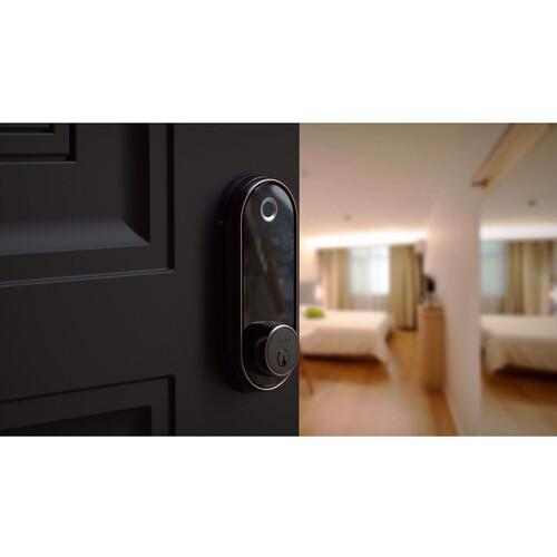 Barska EA13580 Biometric Keypad Door Lock Installed on Door