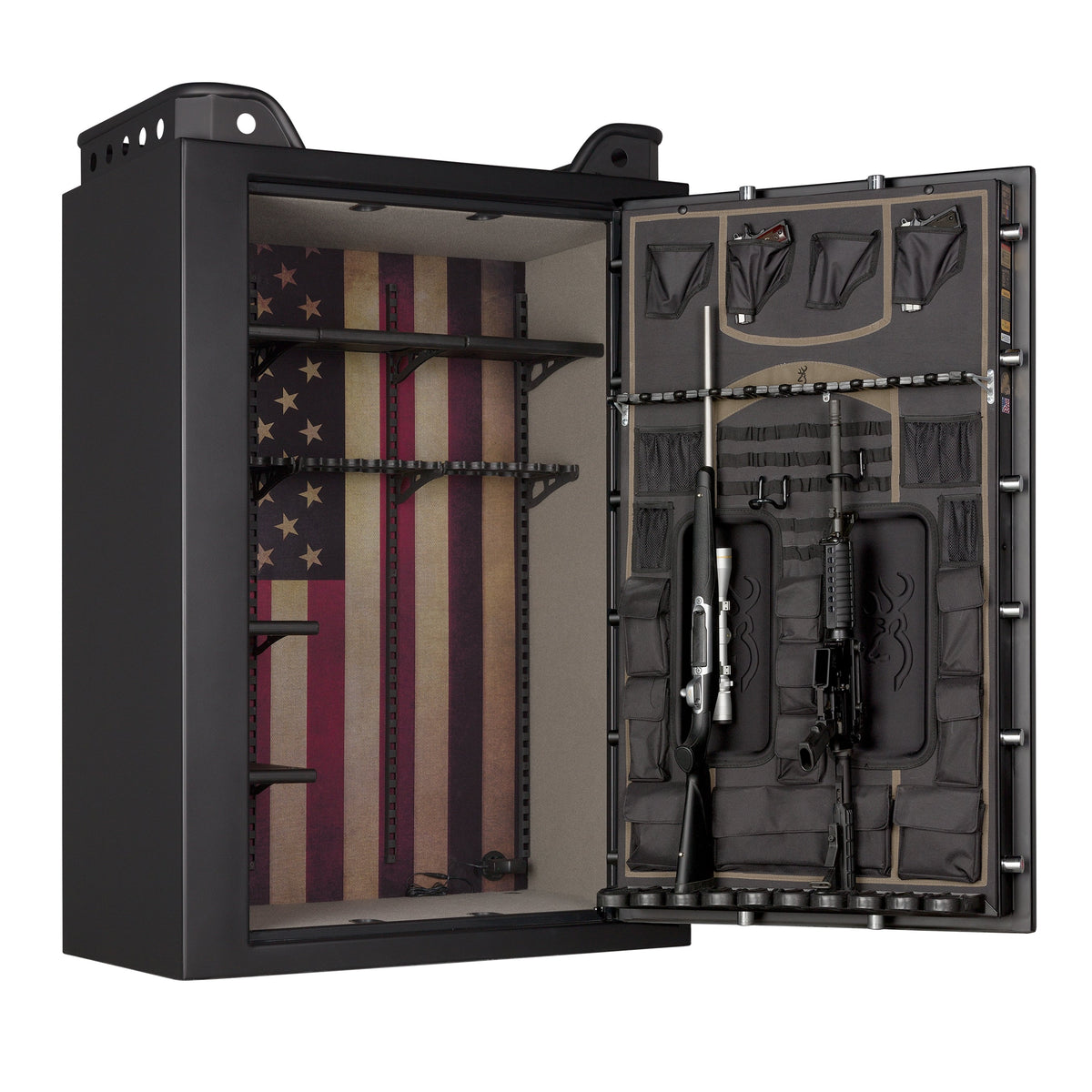 Browning US49-FLAG Stars &amp; Stripes Gun Safe Door Open