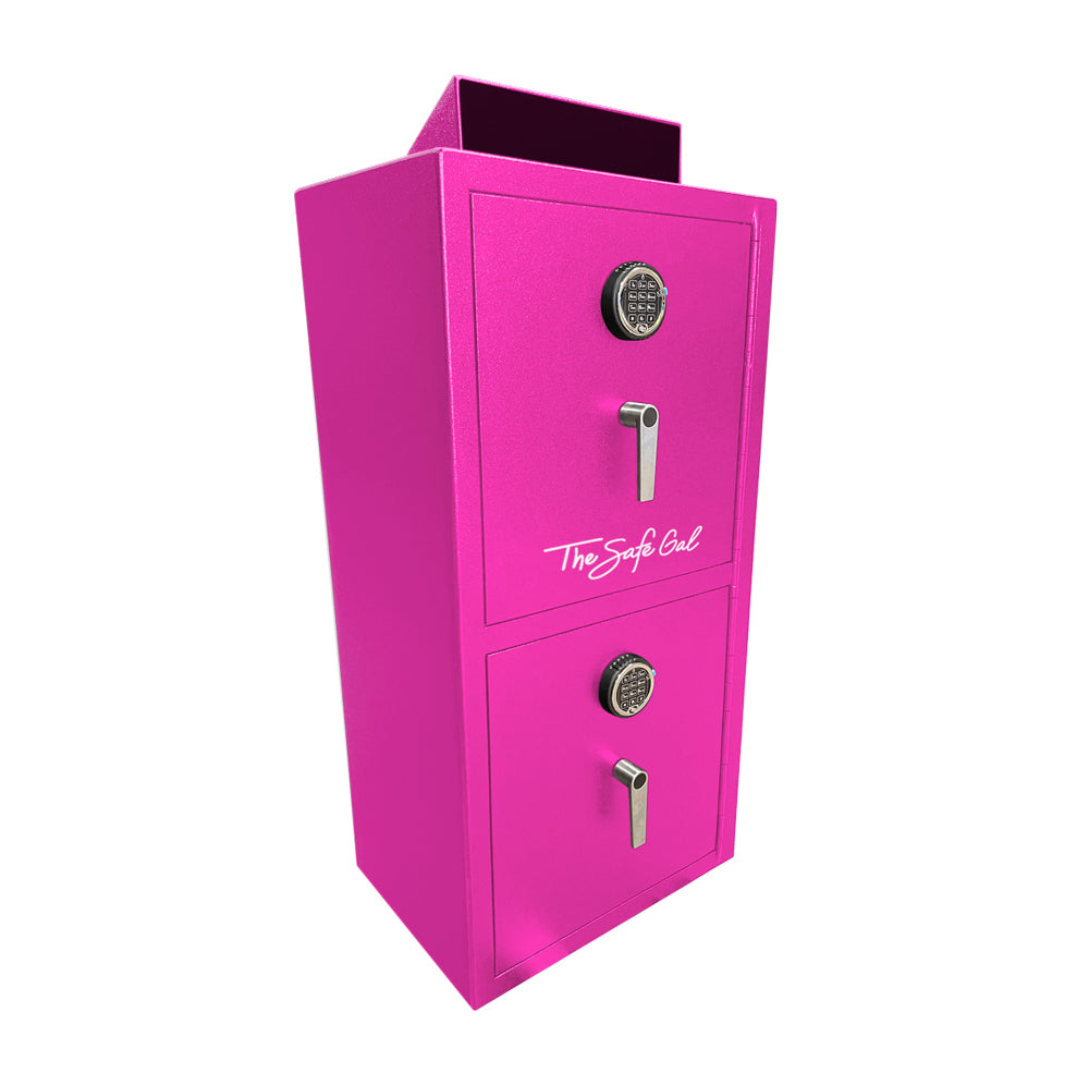 The Safe Gal 20x24x60 Cash Drop Depository Safe Stationary Top Hot Pink
