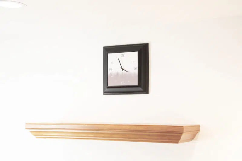 Tactical Walls Mini Wall Clock Square Over Shelf