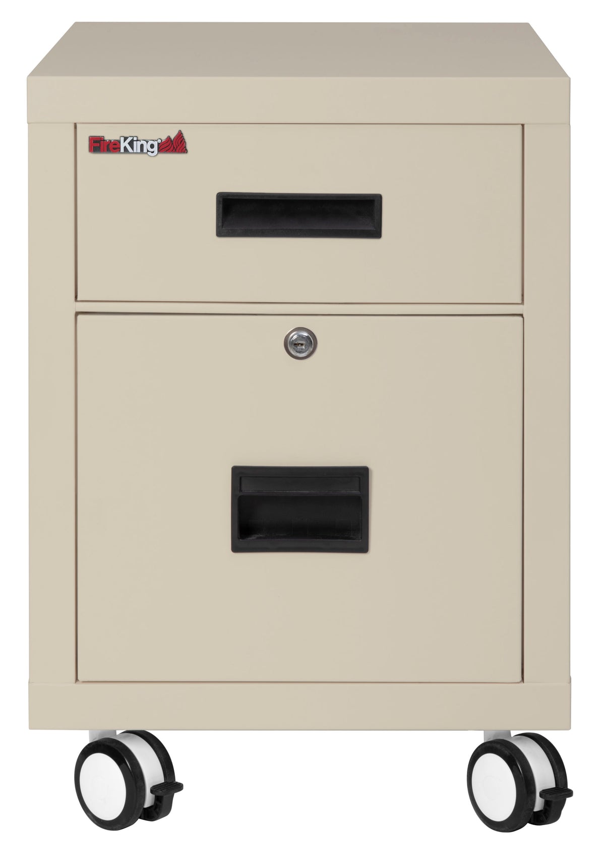 FireKing Mobile Pedestal Fire Rated File Cabinet Parchment