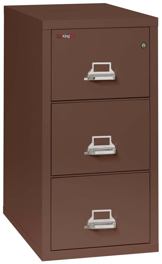 FireKing 3-1831-C Three Drawer Letter 31&quot; D Fire File Cabinet Brown