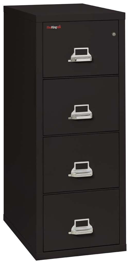 FireKing 4-2131-C Four Drawer Legal 31" D Fire File Cabinet Black
