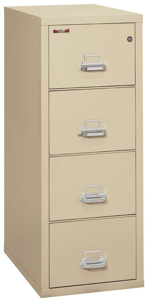 FireKing 4-2131-C Four Drawer Legal 31" D Fire File Cabinet Parchment