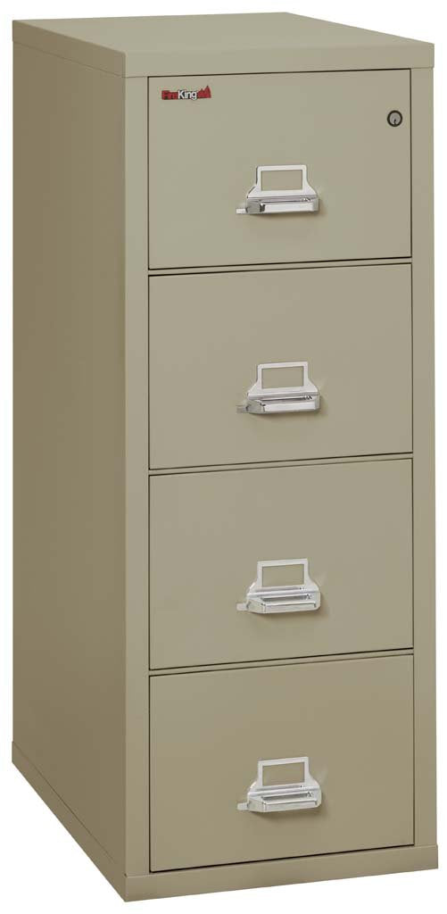 FireKing 4-2131-C Four Drawer Legal 31" D Fire File Cabinet Pewter