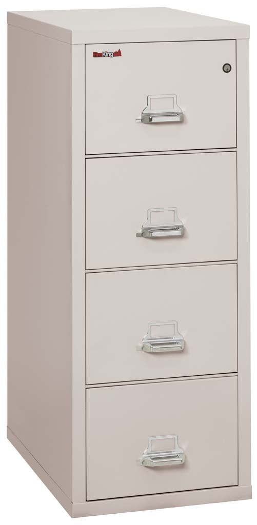 FireKing 4-2131-C Four Drawer Legal 31" D Fire File Cabinet Platinum