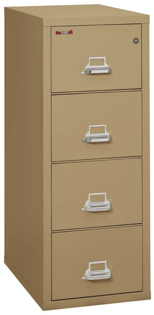 FireKing 4-2131-C Four Drawer Legal 31" D Fire File Cabinet Sand