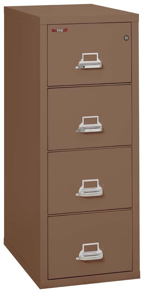FireKing 4-2131-C Four Drawer Legal 31" D Fire File Cabinet Tan