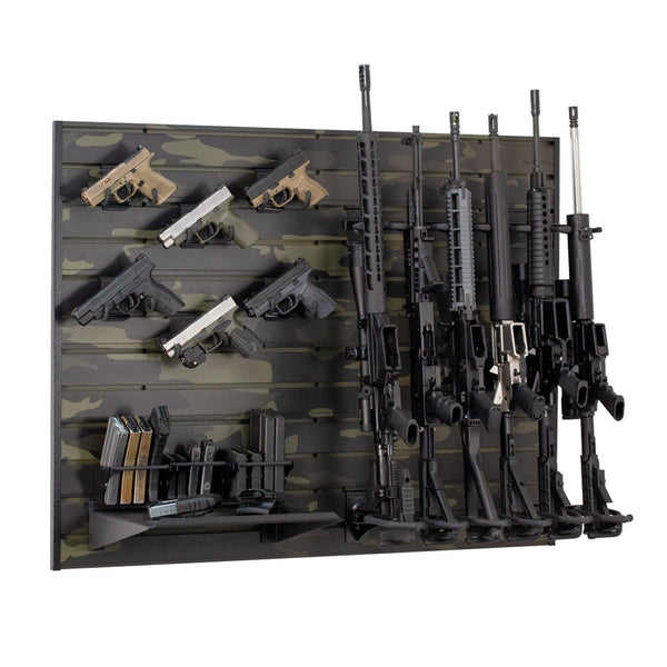 Hold Up Displays HD100-BC Black Camo Gun Wall Bundle | USA Made - Safe ...