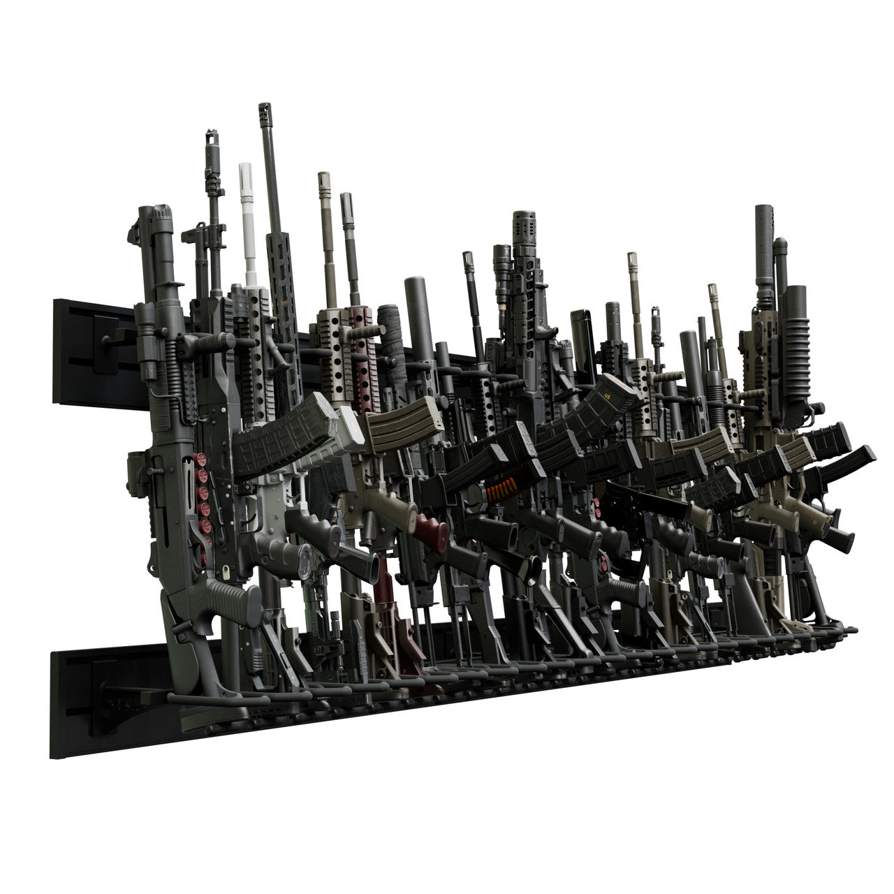 Hold Up Displays Ultimate Rifle Rack Slatwall Display Package HD108 ...
