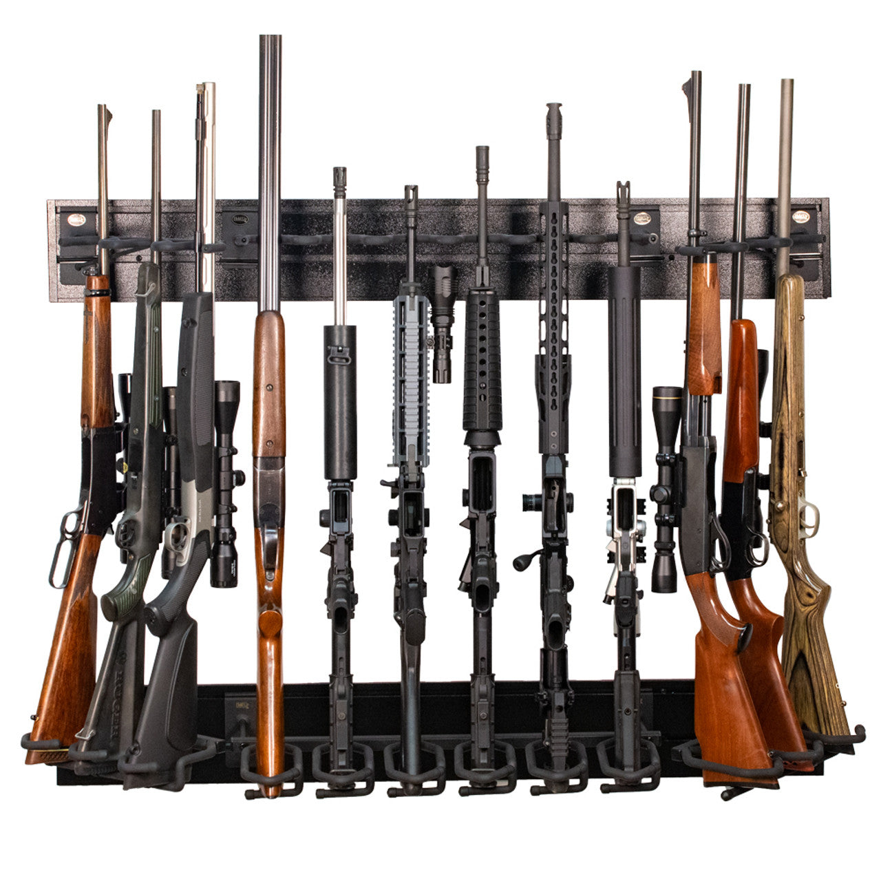 Hold Up Displays Rifle Rack Slatwall Display Package Black HD91-B ...