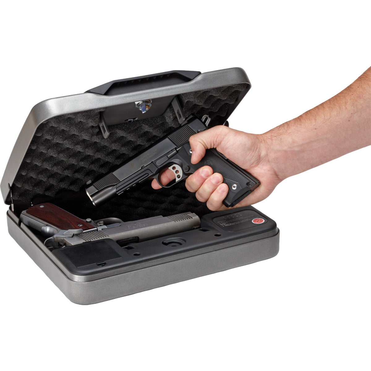 Hornady Rapid Safe 4800KP XXL RFID 98141 Open with Handguns