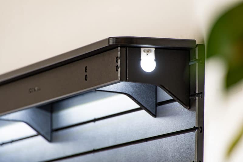 Tactical Walls Modwall Light Shelf Closeup