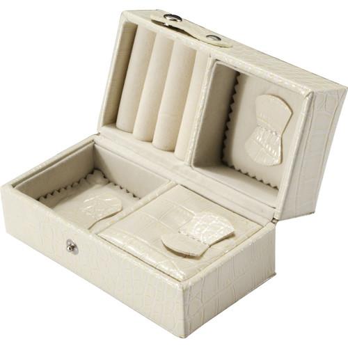 Barska BF12502 Cheri Bliss Jewelry Case JC-300-1 Closed White Small Case Open