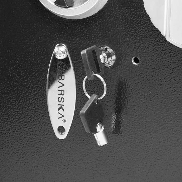 Barska AX12038 Biometric Wall Safe Key Lock Closeup
