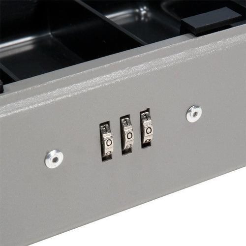 thumbnail image 2 of Barska Cash Box With Combination Lock - 12-Inch Steel Money Box With Bill Clips & Change Tray 2 of 9