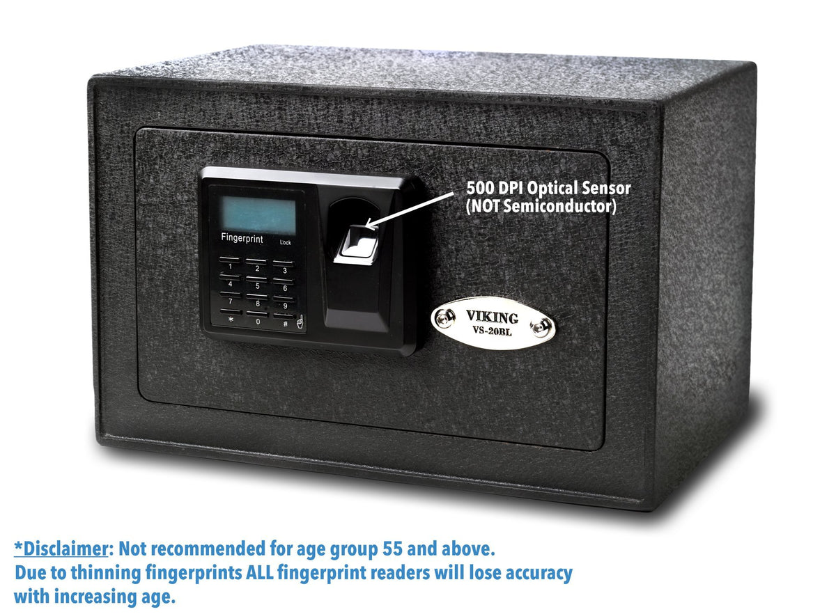Biometric & Fingerprint Safes - Viking VS-20BLX MINI Biometric Safe