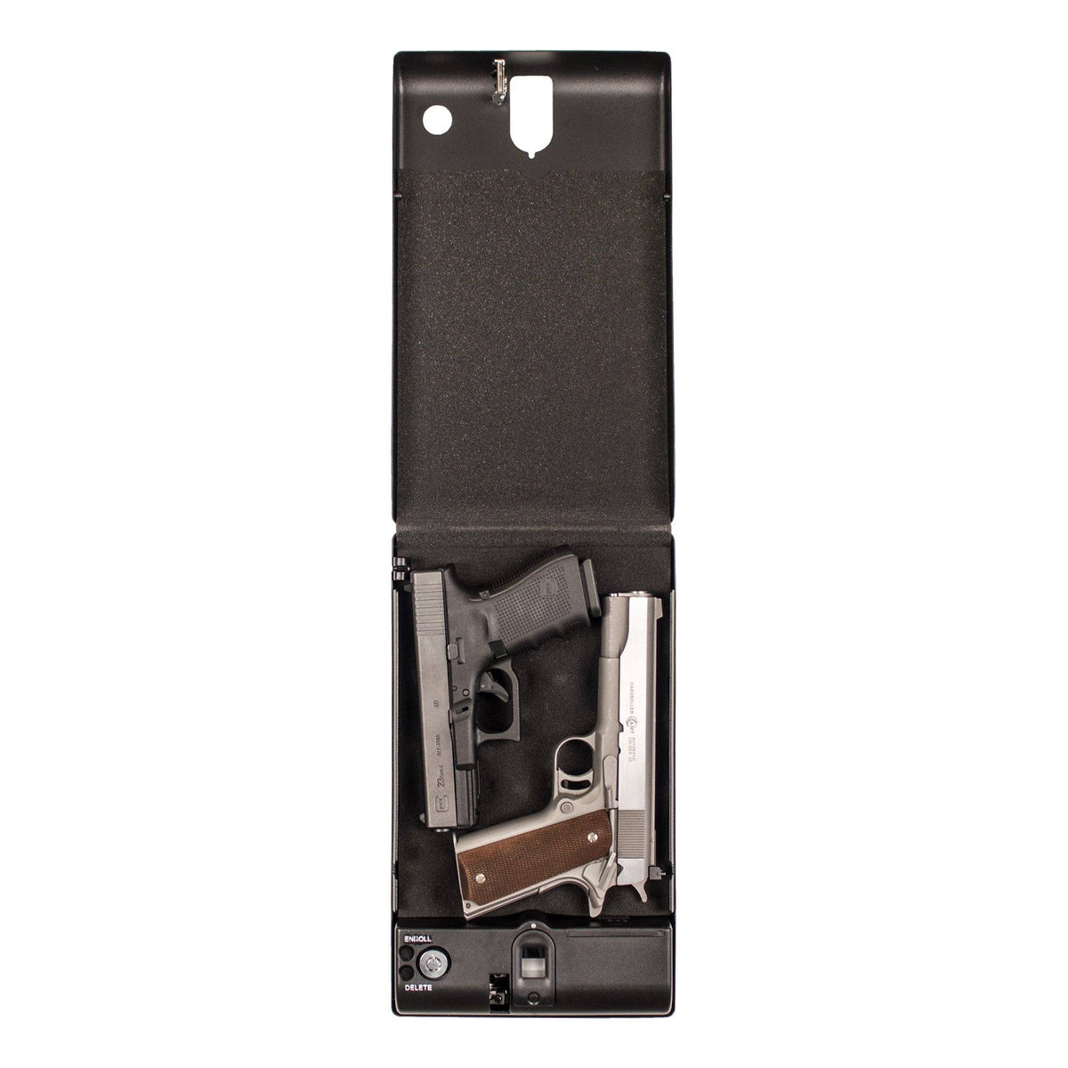 Tracker SPS-04B Small Pistol Safe With Biometric Lock with Handguns