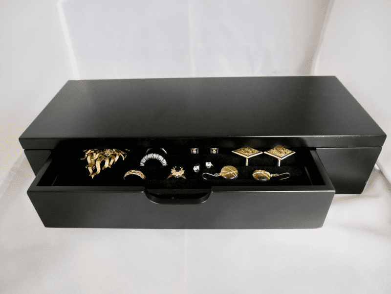 BlumSafe Professional Watch Winder Burglar & Fire Safe Drawer Open with Jewelry