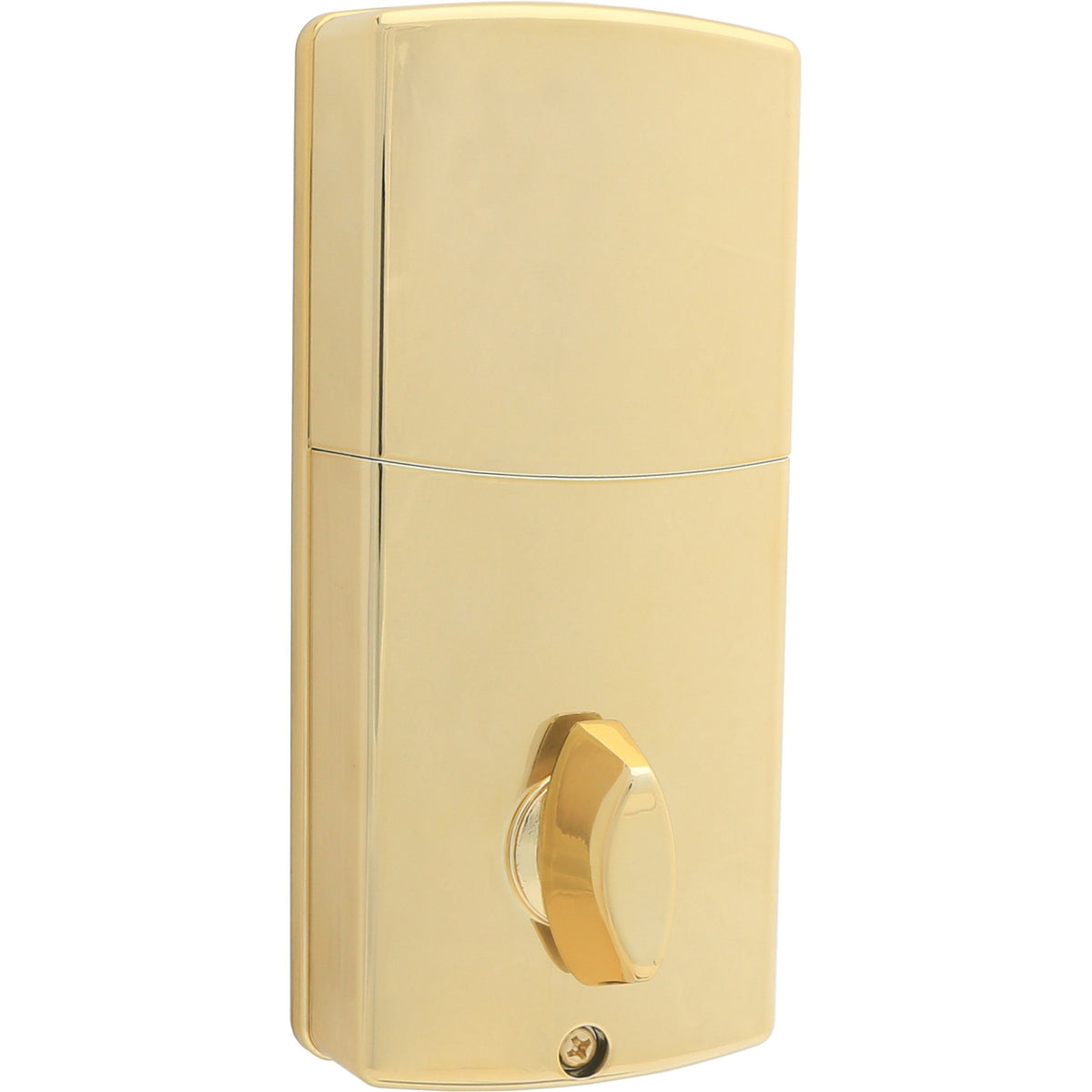Honeywell 8712009 Electronic Deadbolt Door Lock with Keypad in Polished Brass Backside