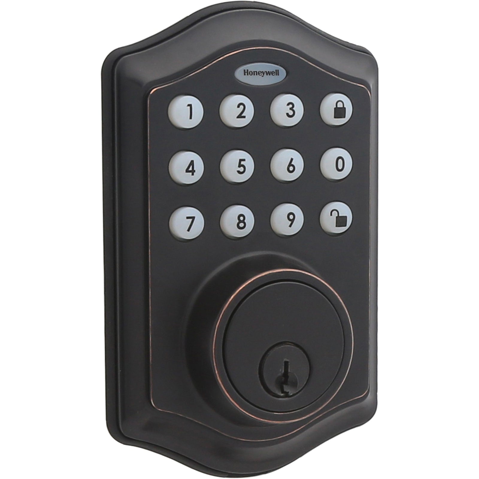 Honeywell 8712409 Electronic Deadbolt Door Lock with Keypad in Oil Rubbed Bronze