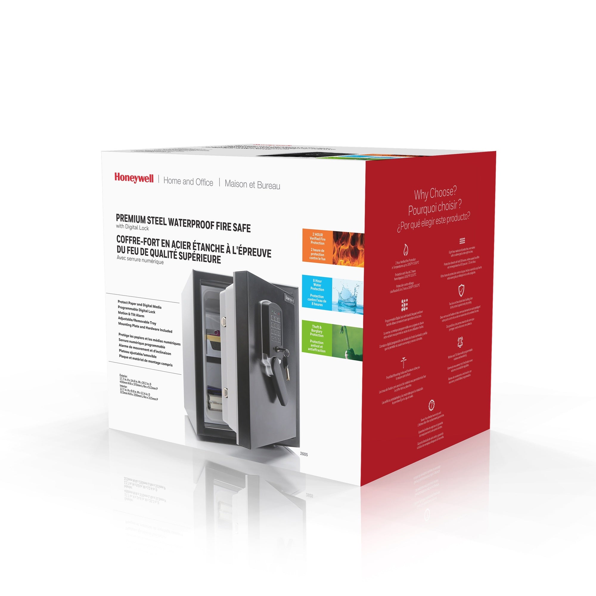 Honeywell 2605 Waterproof 2 Hour Fire Safe Safe and Vault
