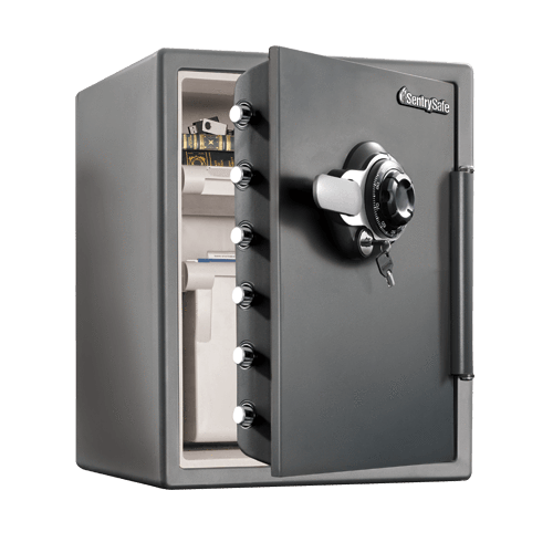 Sentry SFW205DPB Fireproof Waterproof Safe with Dial Door Open Bolts Extended