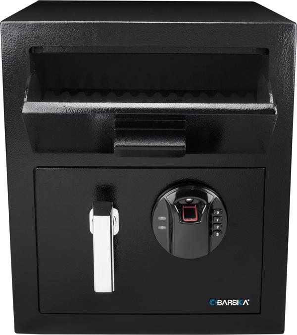 Front Loading Deposit Safes - Barska AX13108 Biometric Keypad Depository Safe