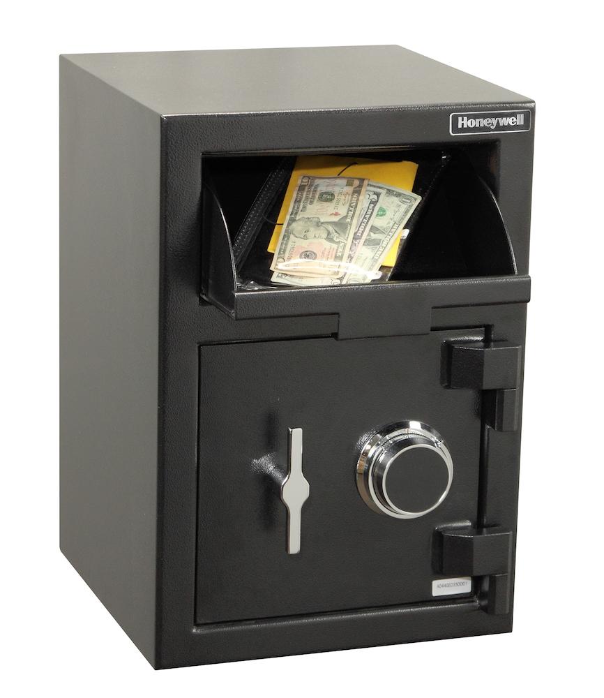 Honeywell 5911 Front Loading Depository Safe with Combination Lock with Cash
