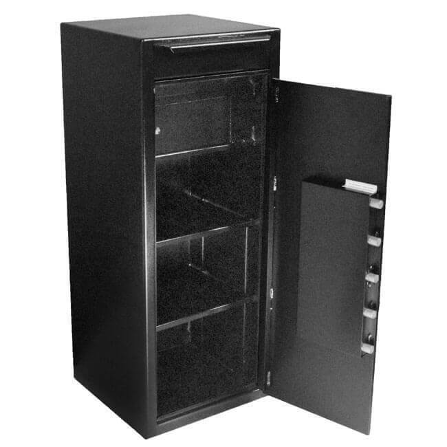 Stealth DS5020FL Extra Tall Heavy Duty Depository Safe Door Open Angled