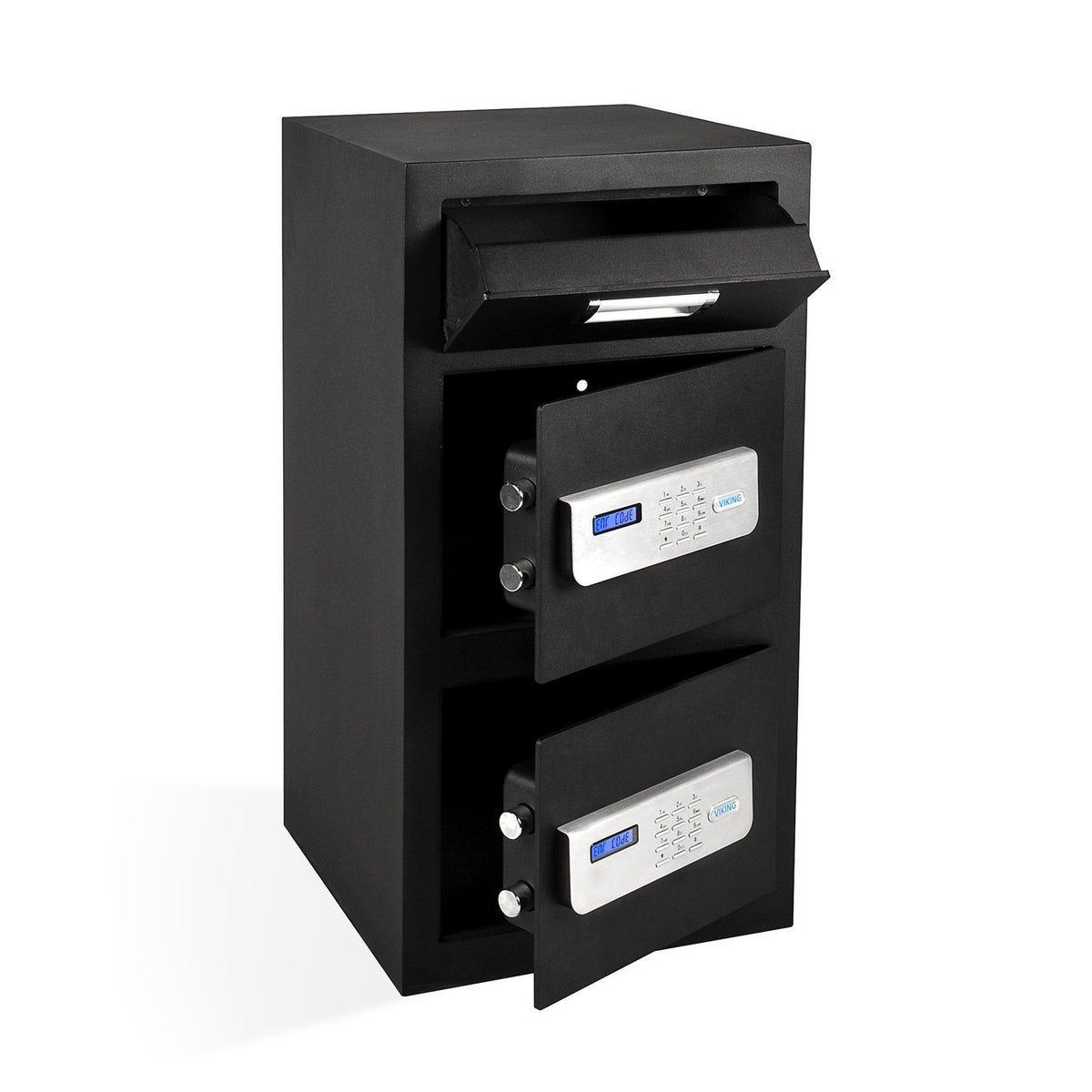 Viking VS-70DS Double Door Depository Safe with Electronic Locks Doors and Drop Slot Open