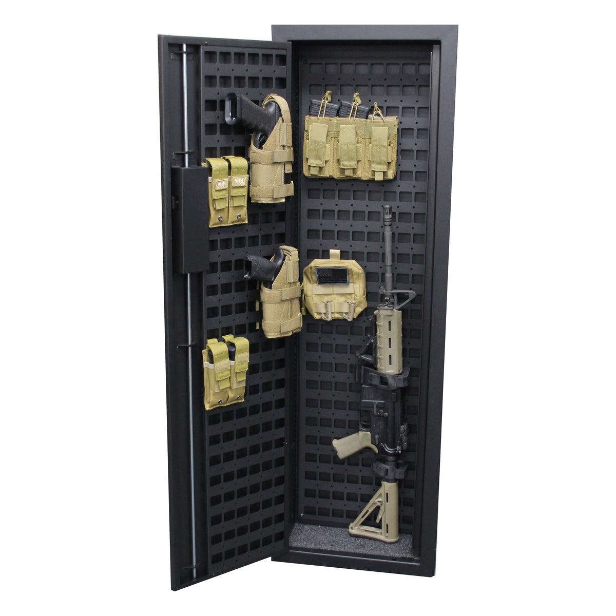 V-Line Tactical Closet Vault In-Wall Safe 51653-S FBLK Door Open with Accessories 2