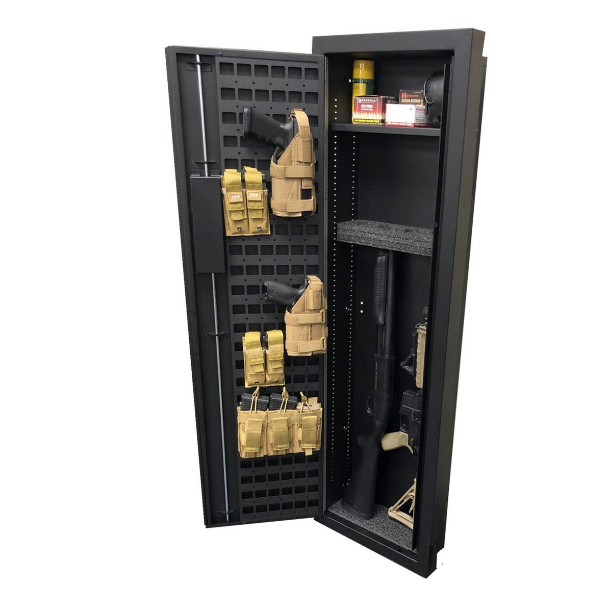 V-Line Tactical Closet Vault In-Wall Safe 51653-S FBLK Door Open with Accessories 3