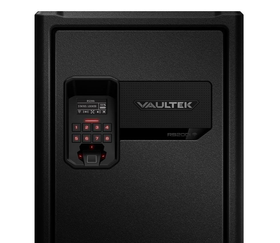 Vaultek RS200i WIFI Biometric Smart Rifle Safe Door Closed & Open