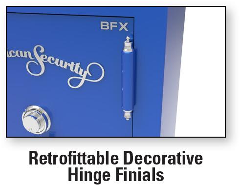 AMSEC BFX6030 Retrofittable Decorative Hinge Finials