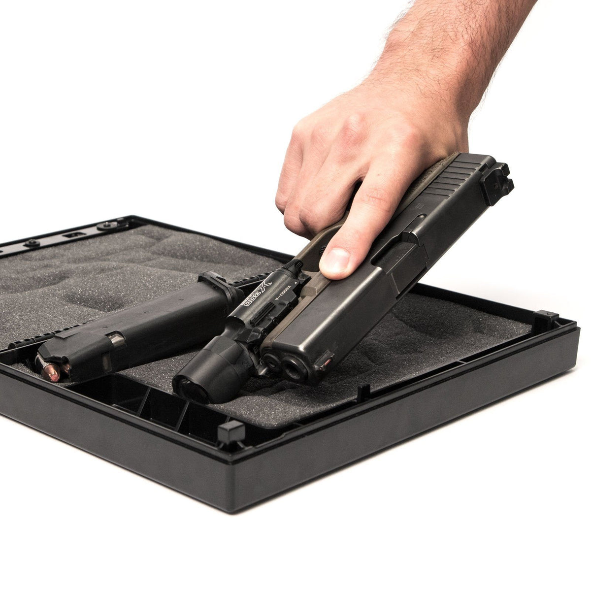 StopBox Portable Instant-Access Pistol Box Grabbing Handgun