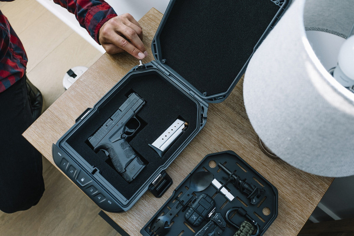 Handgun And Pistol Safes - Vaultek Colion Noir Lifepod 2.0 Rugged Airtight Water Resistant Safe With Built-in Lock