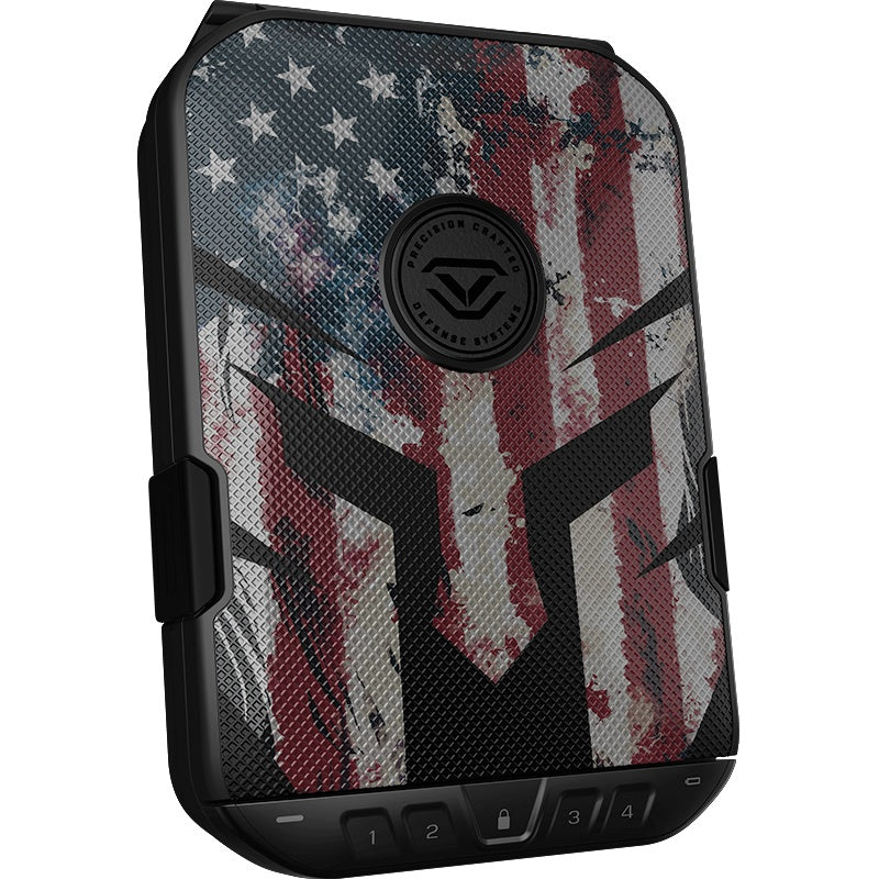 Vaultek Special Edition Lifepod 2.0 Rugged Airtight Water Resistant Safe With Built-in Lock American Flag