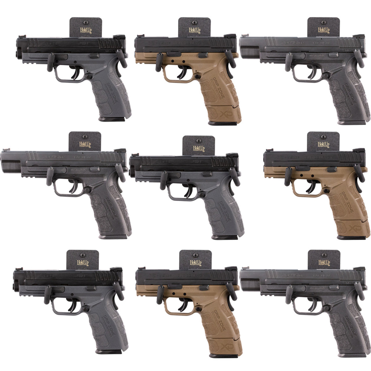 Hold Up Displays Wall Mount Pistol Holder HD09 Multiple Handguns 2