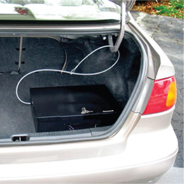 Honeywell 6109 Installed in vehicle trunk