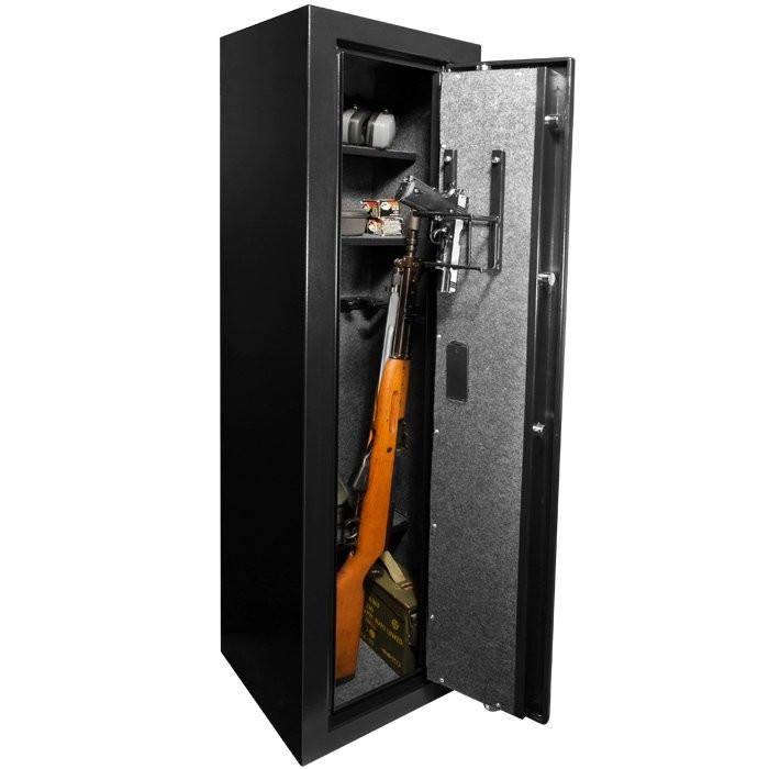 Barska AX12752 Large Quick Access Biometric Rifle Safe - Door Open Full