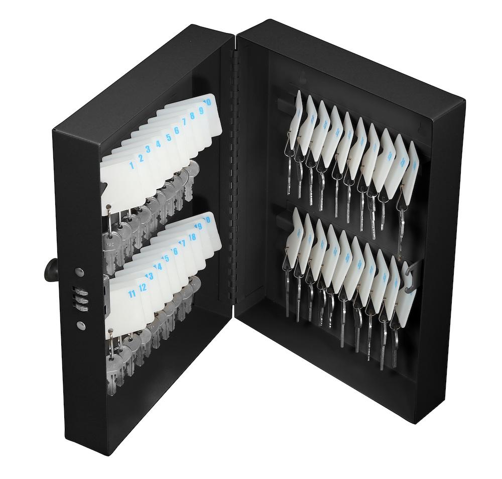 Honeywell 6107 40-Key Security Cabinet with Combination Lock Open