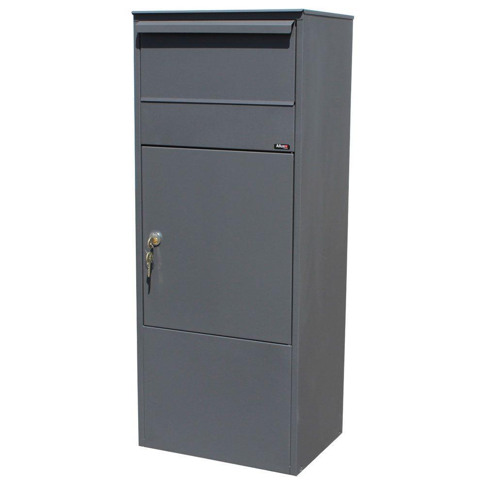Qualarc ALX-800-BK Allux Steel Locking Mail Parcel Box - Black