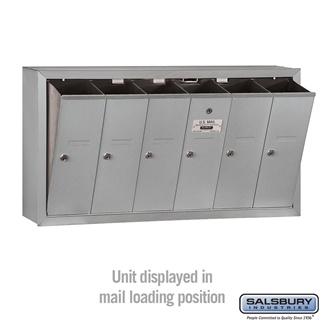 Mailboxes - Salsbury 4B Vertical Mailbox - 6 Doors - Surface Mounted - USPS Access