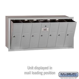 Mailboxes - Salsbury 4B Vertical Mailbox - 7 Doors - Recessed Mounted - USPS Access