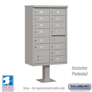 Mailboxes - Salsbury Cluster Box Unit (Includes Pedestal) - 13 B Size Doors - Type IV - USPS Access
