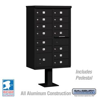 Mailboxes - Salsbury Cluster Box Unit (Includes Pedestal) - 13 B Size Doors - Type IV - USPS Access