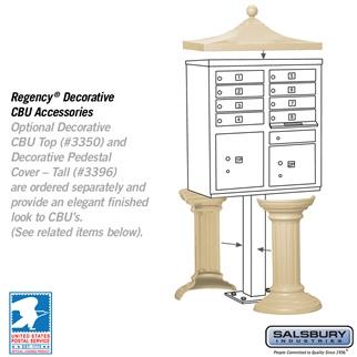 Mailboxes - Salsbury Cluster Box Unit (Includes Pedestal) - 8 A Size Doors - Type I - USPS Access