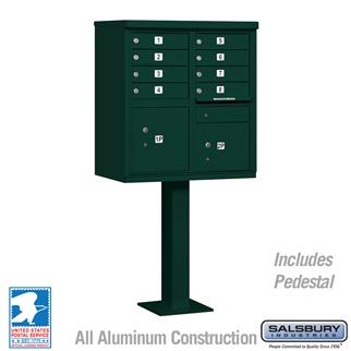 Mailboxes - Salsbury Cluster Box Unit (Includes Pedestal) - 8 A Size Doors - Type I - USPS Access